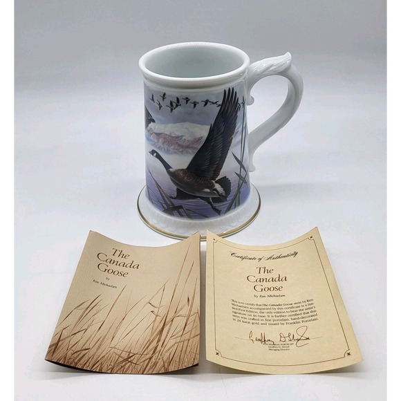 Franklin Porcelain Other - "Canada Goose" Stein By Ken Michaelsen 1983 Franklin Porcelain Limited Edition